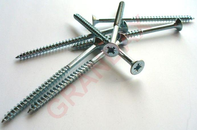 Vrut do dřeva UNI, ČZ, zápustná hlava, PZ2 4,5x80/50mm ZB