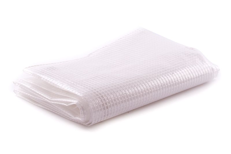 Plachta zakrývací s oky průhledná 5x8m, 150g/m2