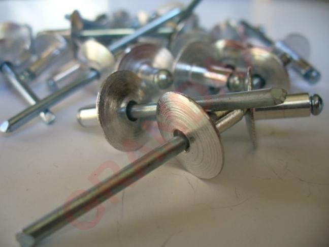 Nýty trhací AL, rozměr 4,8x16mm, plochá hlava 16mm