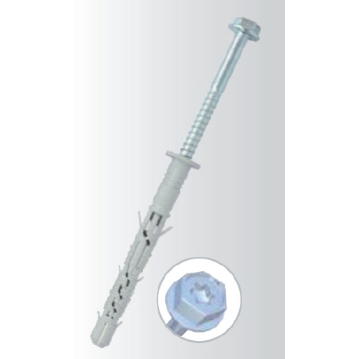 Hmoždinka rámová rozpínací, 10x260mm s vrutem se šestihrannou hlavou