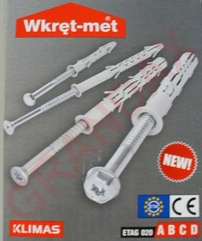 Hmoždinka rámová rozpínací, 10x140mm s vrutem se zápustnou hlavou