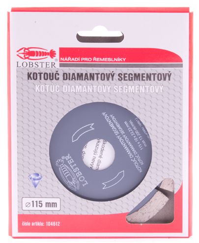 Kotouč diamantový segmentový, 115mm LOBSTER