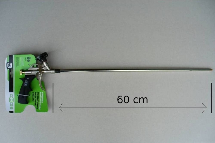 Pistole na PU pěnu kov, prodloužená 60 cm