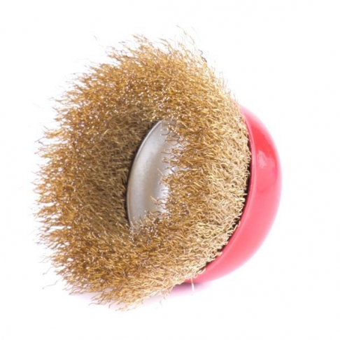 Kartáč ocelový hrnkový vlnitý M14, 75 mm