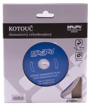 Kotouč diamantový plný, 150mm MASIPRO