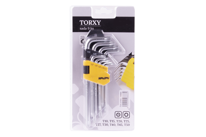 Klíče TORX MasiPro T10-T50, sada 9ks