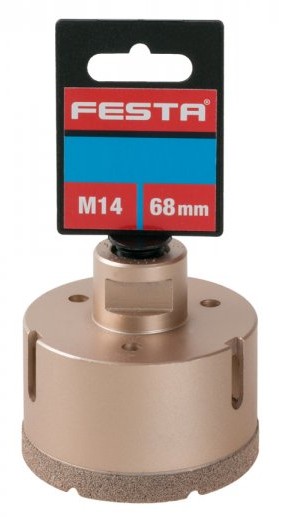 Korunka vykružovací diamantová, 68mm/M14 FESTA