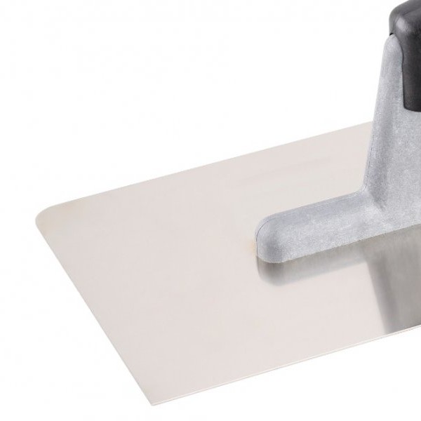 Hladítko rovné 280x130mm nerez, 2x oblé rohy, gumová ručka FESTA
