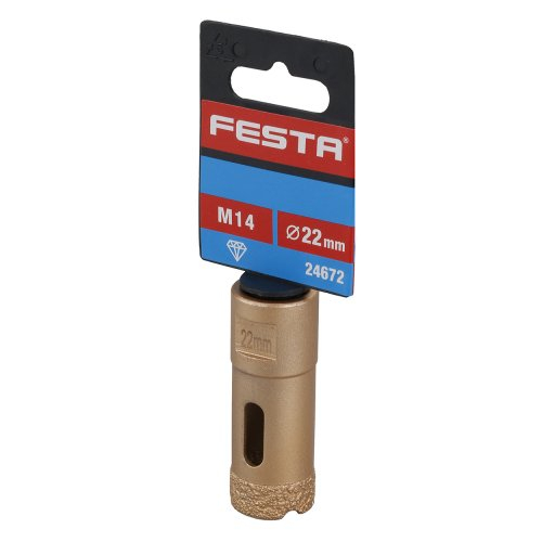 Korunka vykružovací diamantová, 22mm/M14 FESTA