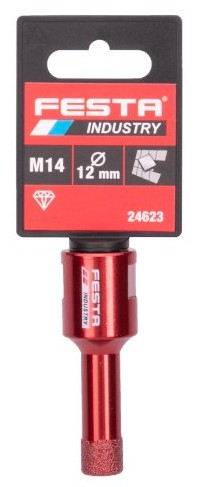 Korunka vykružovací diamantová, 12mm/M14 FESTA INDUSTRY