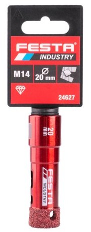 Korunka vykružovací diamantová, 20mm/M14 FESTA INDUSTRY