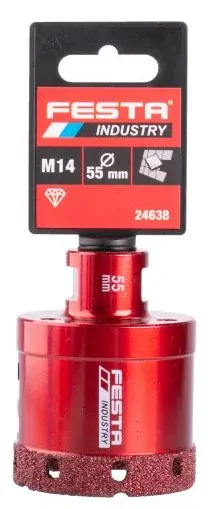 Korunka vykružovací diamantová, 55mm/M14 FESTA INDUSTRY