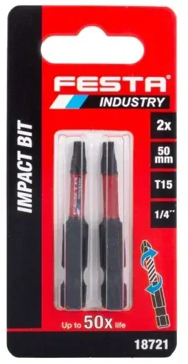 Nástavec bit TORX 15 torzní FESTA INDUSTRY impact, délka 50mm