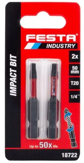Nástavec bit TORX 20 torzní FESTA INDUSTRY impact, délka 50mm