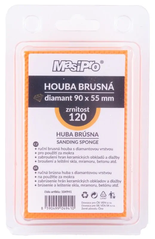 Houba brusná diamant, zrnitost 120, 90x55mm