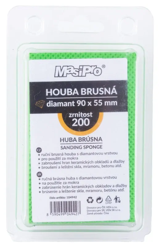 Houba brusná diamant, zrnitost 200, 90x55mm