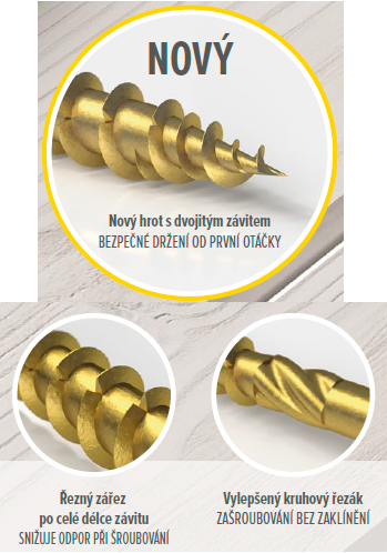 Vrut stavební konstrukční, talířová hlava 8,0x100mm TORX40, ZZ