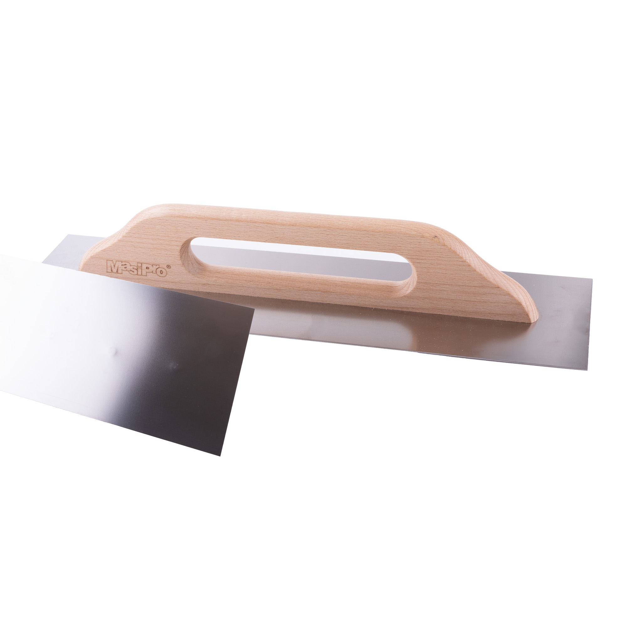 Hladítko rovné 480x130mm nerez, dřevěná ručka, MasiPro