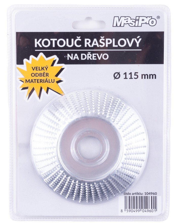Kotouč rašplový na dřevo 115mm MasiPro
