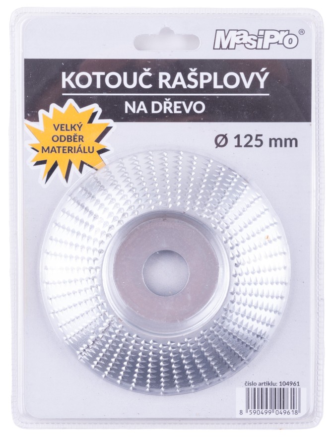 Kotouč rašplový na dřevo 125mm MasiPro