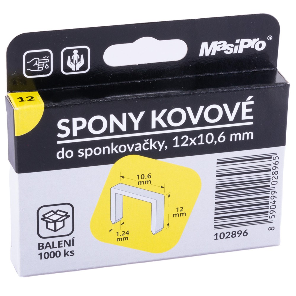 Spony do sponkovací pistole, 12mm/1000ks, typ T50