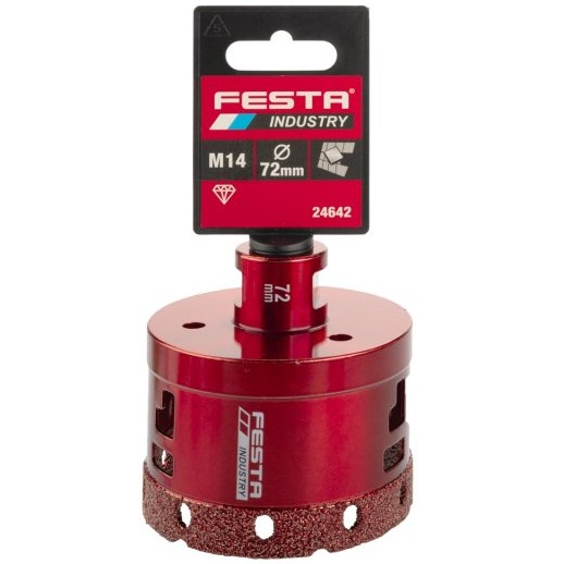 Korunka vykružovací diamantová, 72mm/M14 FESTA INDUSTRY