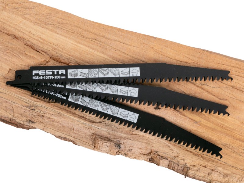 Plátek pilový do ocasky 200x19x1,3mm HCS 3ks FESTA