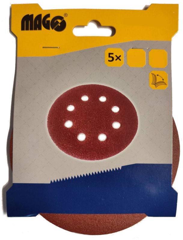 Výsek brusný (suchý zip) děrovaný, průměr 115mm/P 40