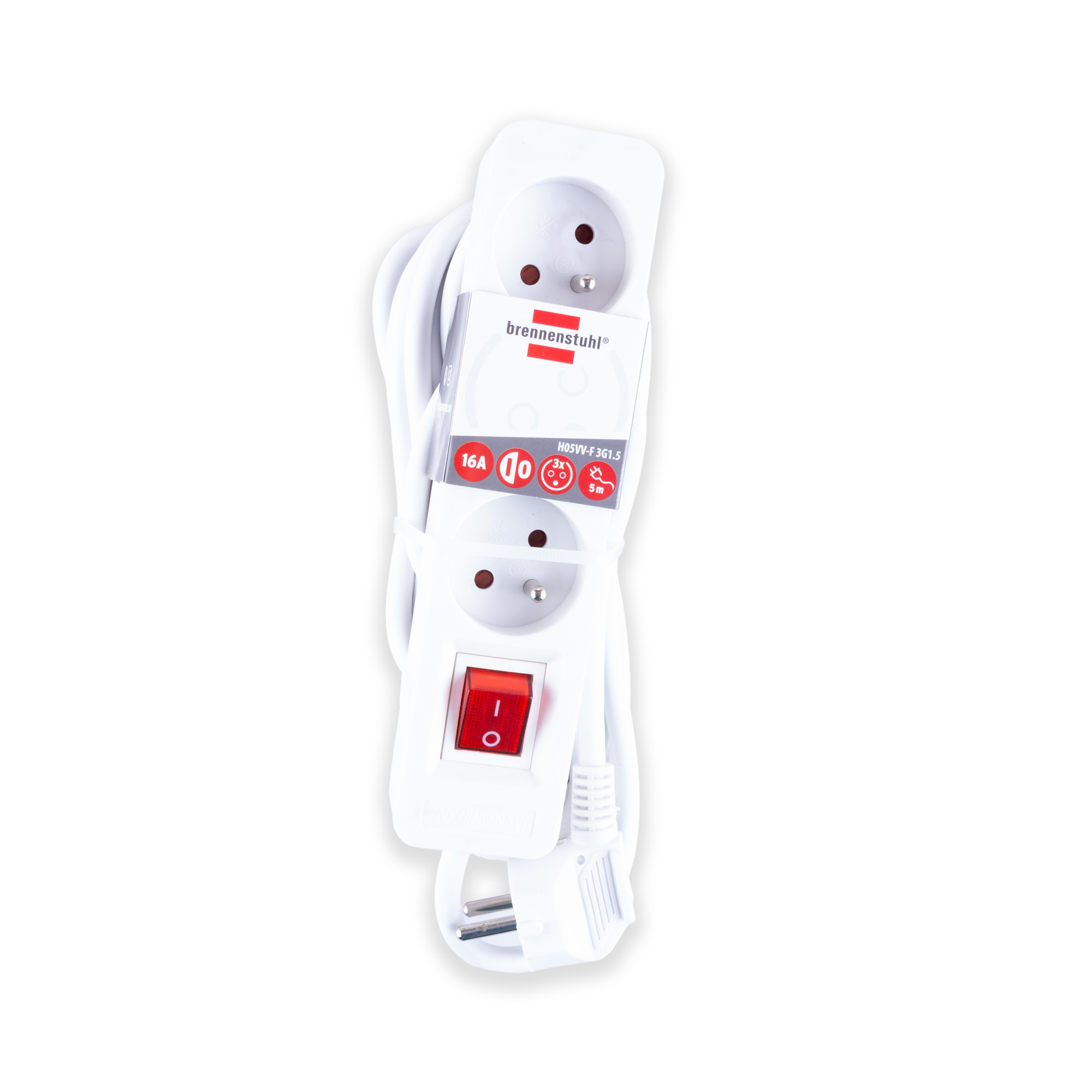 Kabel prodlužovací s vypínačem, 3 zásuvky, délka 5m