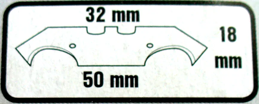 Břity lichoběžníkové s háčkem - 5 ks