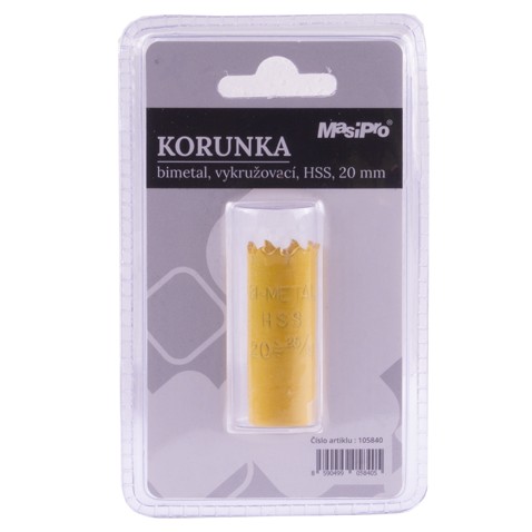 Korunka (vykružovač) Bimetal HSS 20mm MASIPRO