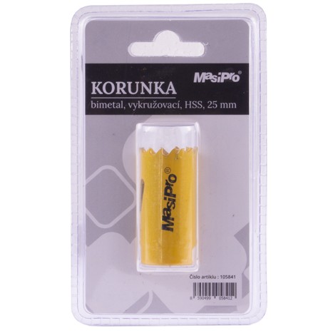 Korunka (vykružovač) Bimetal HSS 25mm MASIPRO