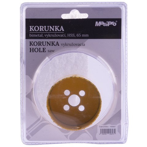 Korunka (vykružovač) Bimetal HSS 65mm MASIPRO