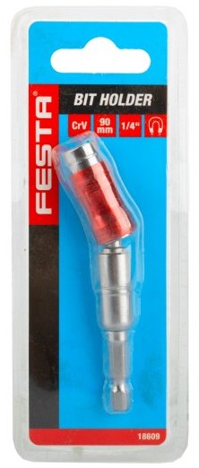 Nástavec na bity kloubový CrV 1/4"-90mm s magnetem FESTA