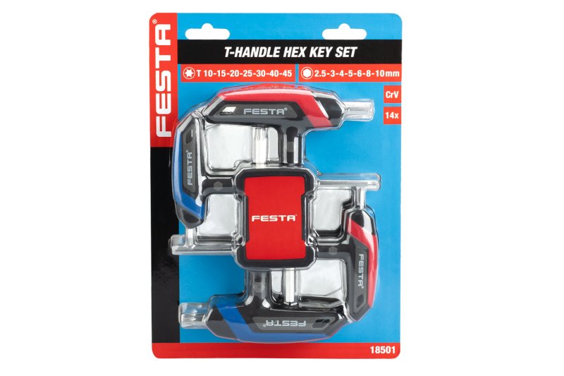 Klíče "T" INBUS / TORX CrV 14ks FESTA