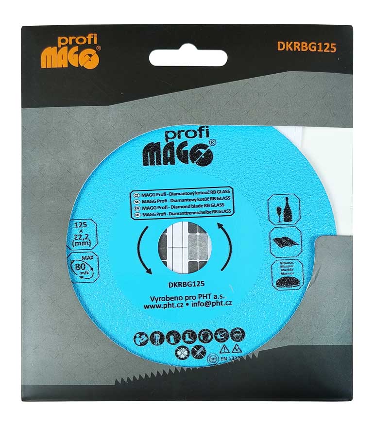 Diamantový kotouč RB GLASS 125x22,2mm MAGG Profi