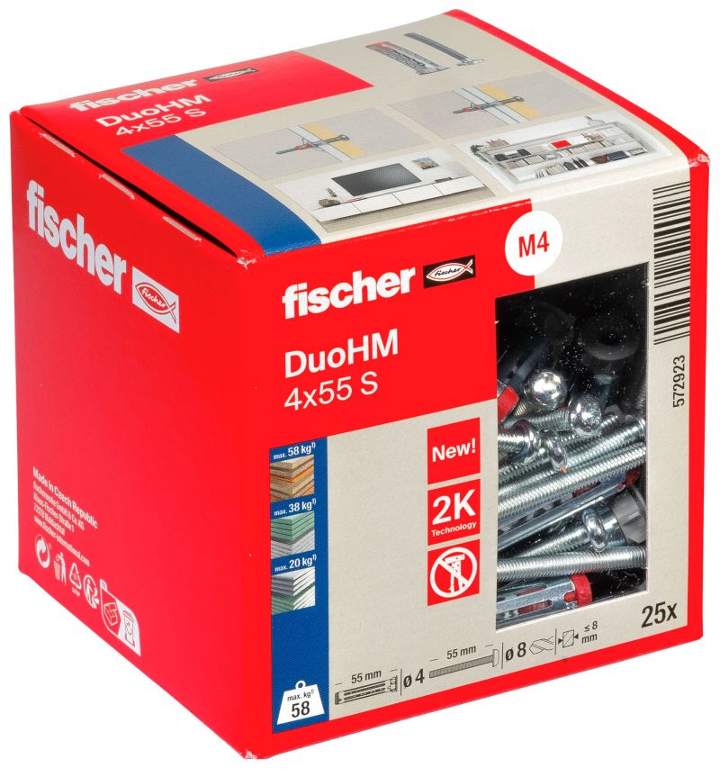Hmoždinka FISCHER - DuoHM 4x55mm