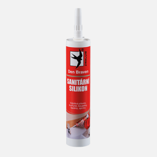 Silikon sanitární 280ml Den Braven hnědý