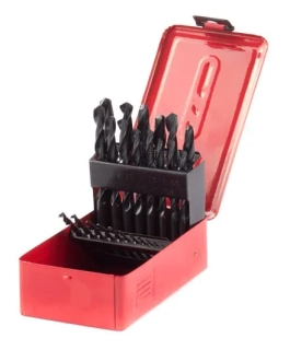 Vrtáky do kovu HSS, sada 25ks, 1-13mm, plechové pouzdro
