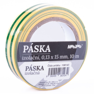 Páska elektro izolační PVC žlutozelená