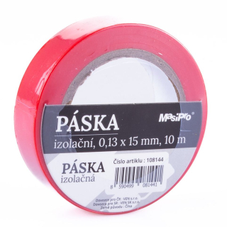 Páska elektro izolační PVC červená