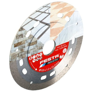 Kotouč diamantový plný, 125mm FESTA INDUSTRY