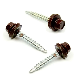 Šroub samovrtný farmářský 4,8x20mm RAL8017 Čokoládová hnědá