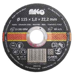 Kotouč řezný na nerez 115x1,0x22,2mm MAGG