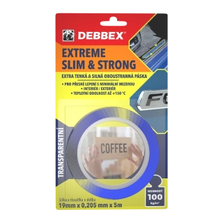 Páska lepící oboustranná 19x0,2mm/5m Extreme Slim Clear