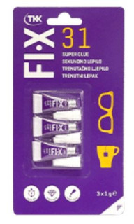 Lepidlo vteřinové FIX 3x1g TKK