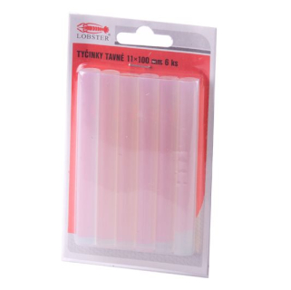 Tyčinky tavné transparentní, 11x100mm / 6 ks